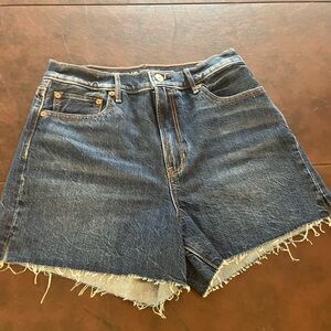 American Eagle Blue Jean Shorts High-Waisted Cut-Off